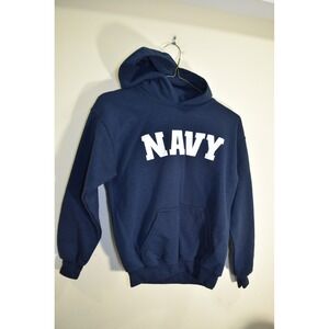 Navy Elementary School Fairfax VA Pullover Hoodie Sweatshirt BOYS M 8 10 Blue